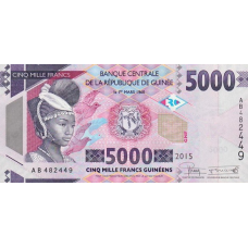 P49 Guinea - 5000 Francs Year 2015